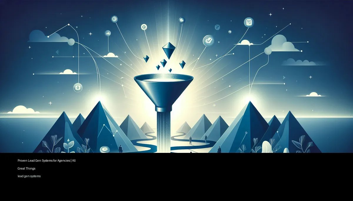 Proven Lead Gen Systems for Agencies | All Great Things